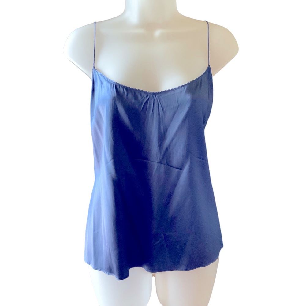 Blue Top Silky Satiny Camisole Medium